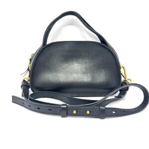 Madewell The Sydney Zip-Top Crossbody Bag Leather Black Style NB208